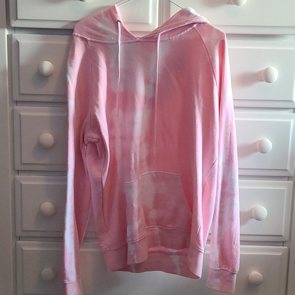 Pink & white tie dye hoodie - Picture 2 of 5